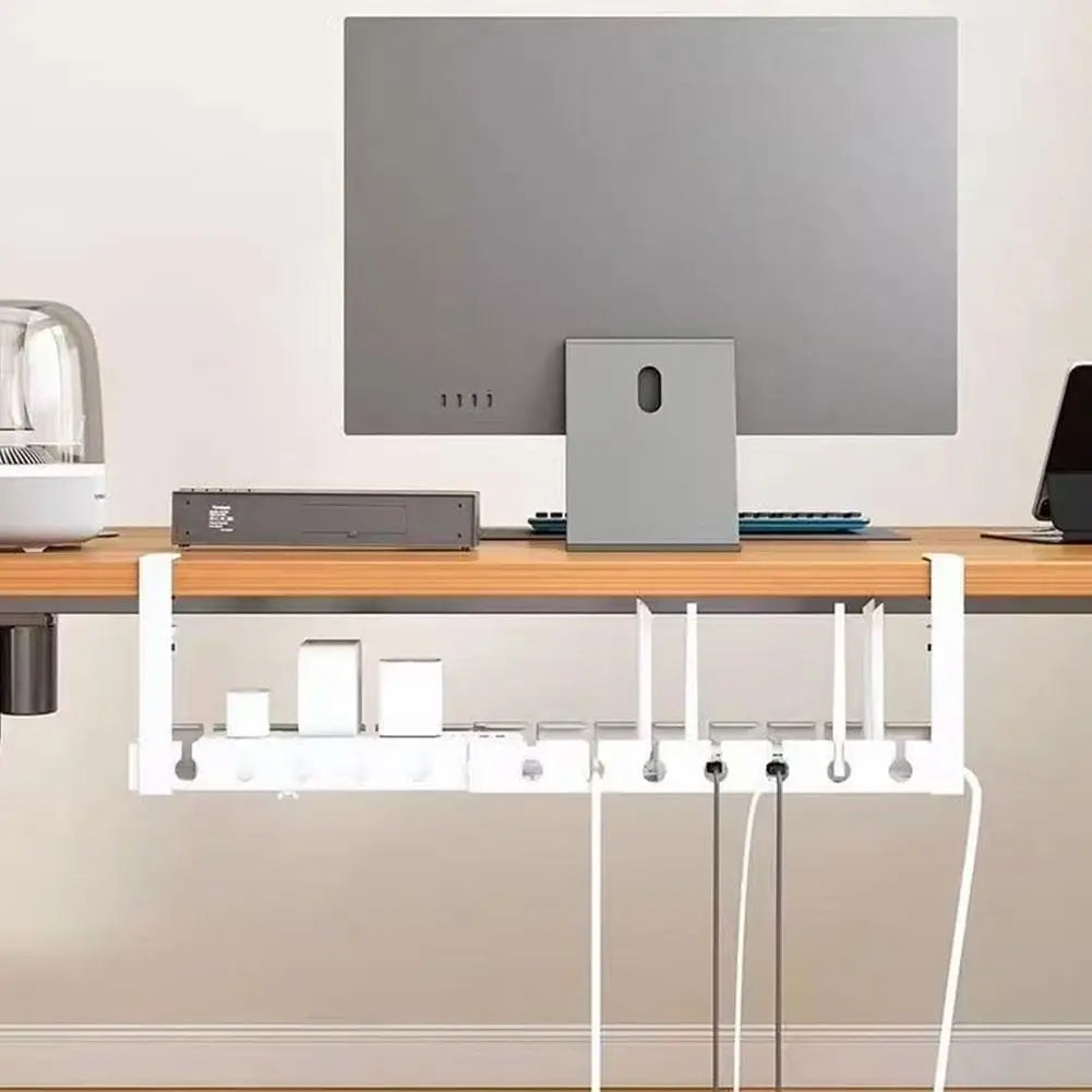 Clamp-On Under-Desk Cable Tray, Fixed or Extendable