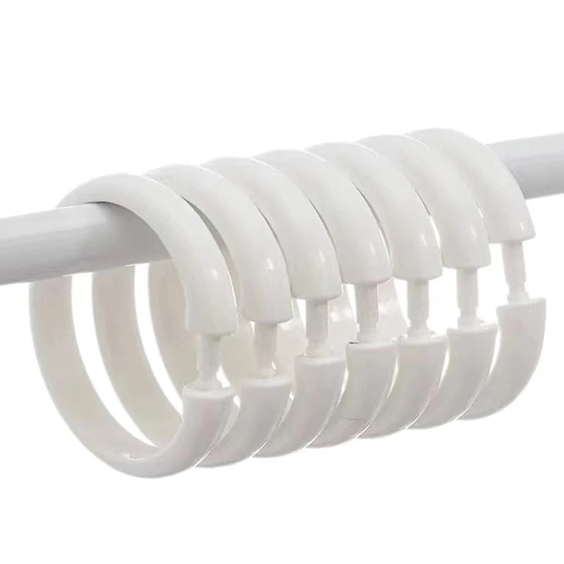 Dusjforhengsringer i PVC, pakke med 12 stk.