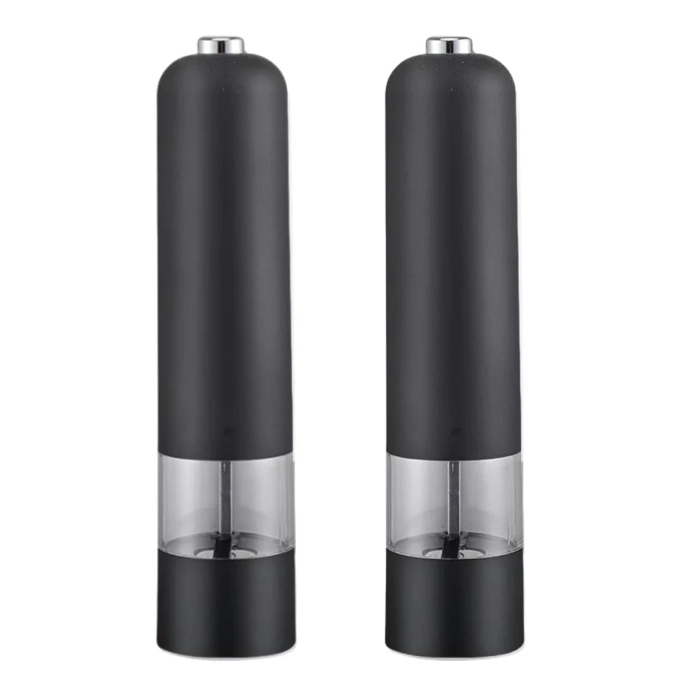 Electric Salt Pepper Grinder Set One Handed Operation Stainless Steel Spice Mill With Light Automatic Pepper Grinde for Kitchen 