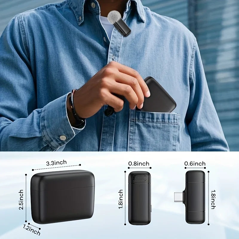 Wireless Lavalier Microphone with Charging Case