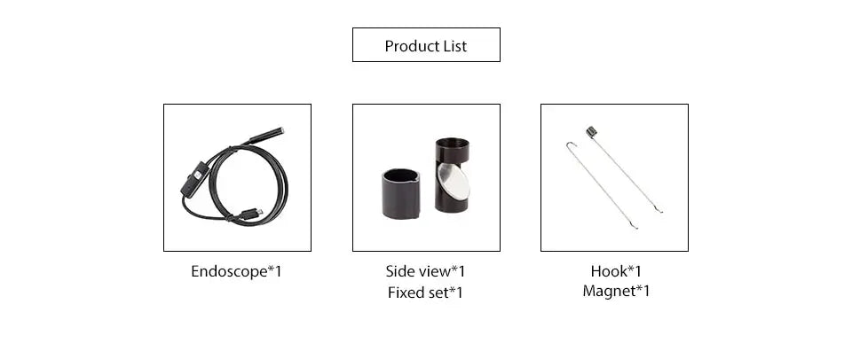 7mm Android Endoscope Camera 3-in-1 Waterproof Inspection Borescope