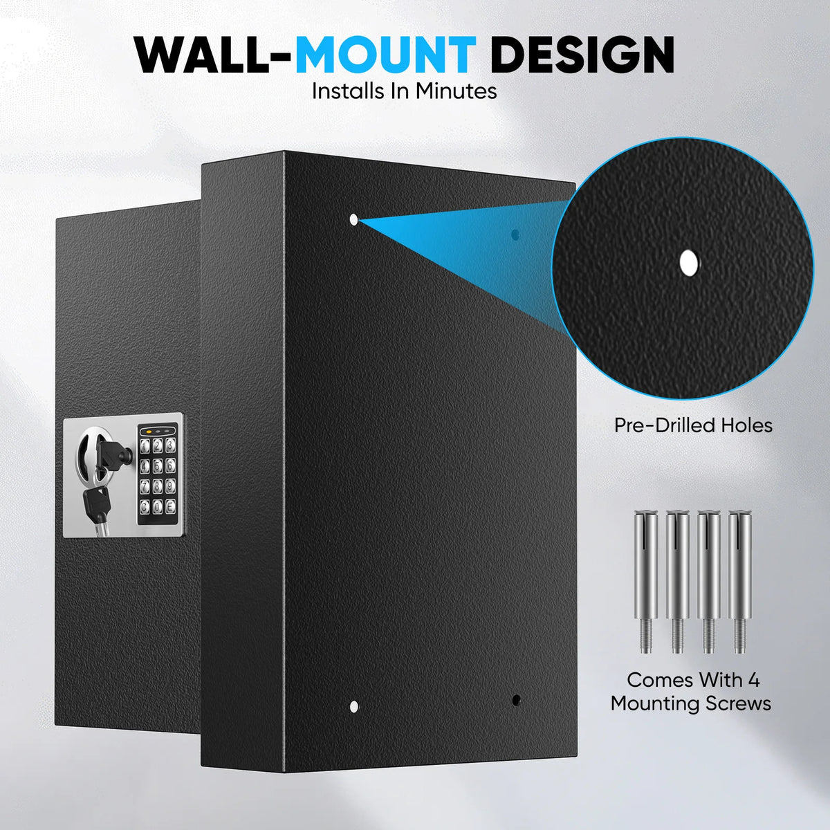 Combination Key Cabinet 75 Key Hooks Key Box Wall Mounted With Key/Code Lock Locking Key Organizer Key Cabinet Security Lock Box