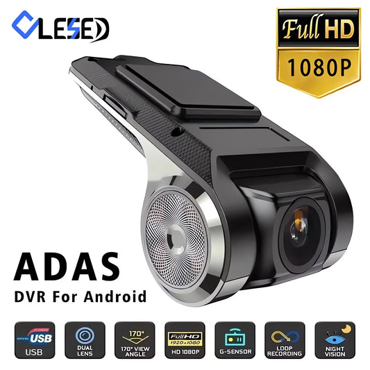 USB Car DVR For Android Media Navigator Dash cam HD Camera Driving Recorder Comes with ADAS Driving Assistance Function Spy-shop.com