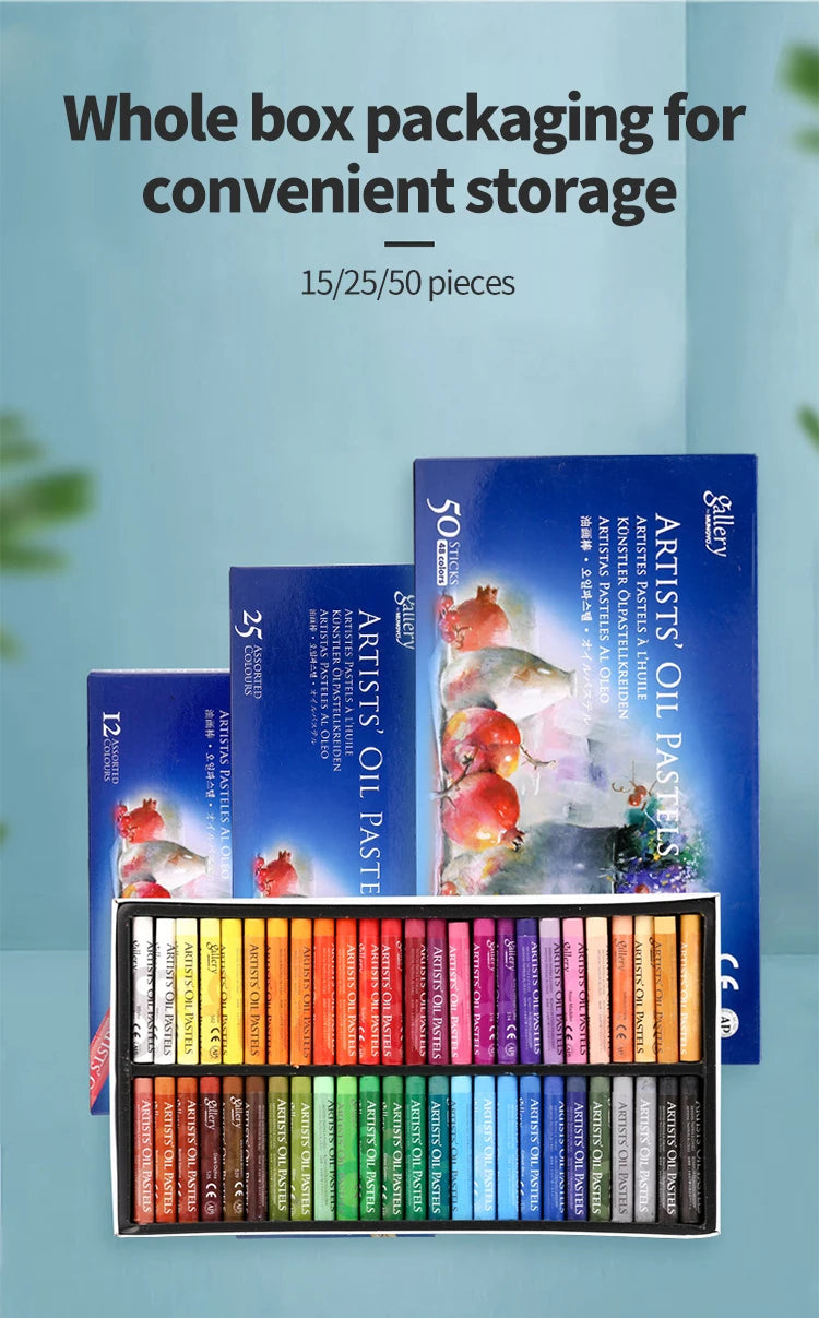 Sada mäkkých olejových pasteliek MUNGYO pre umelcov