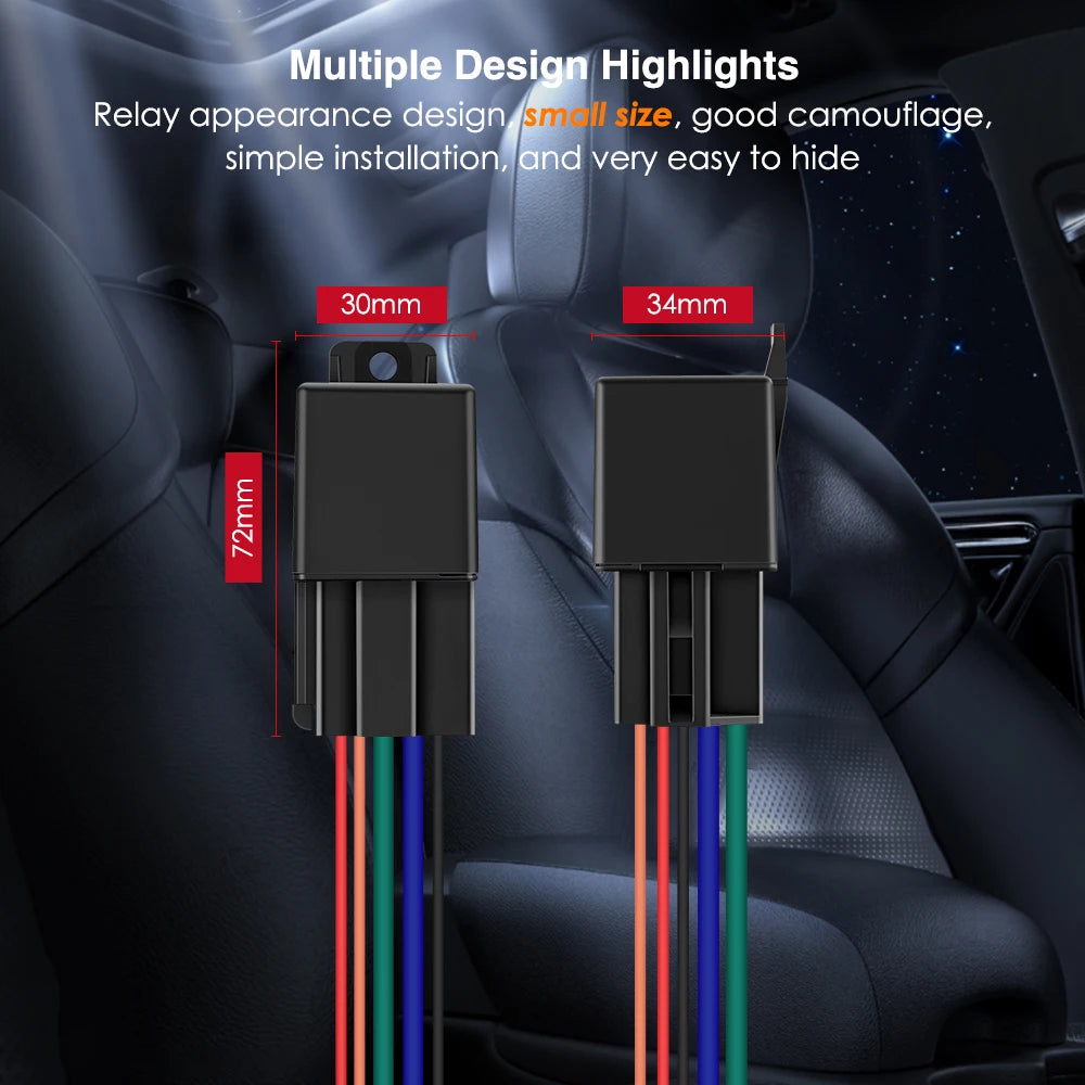 MiCODUS 4G GPS Tracker Auto Sledovací zařízení MV730G Relé GPS Motocykl Řetěz Zastavení Paliv 9-95V Motor Zapnuto Proti krádeži Volná APP