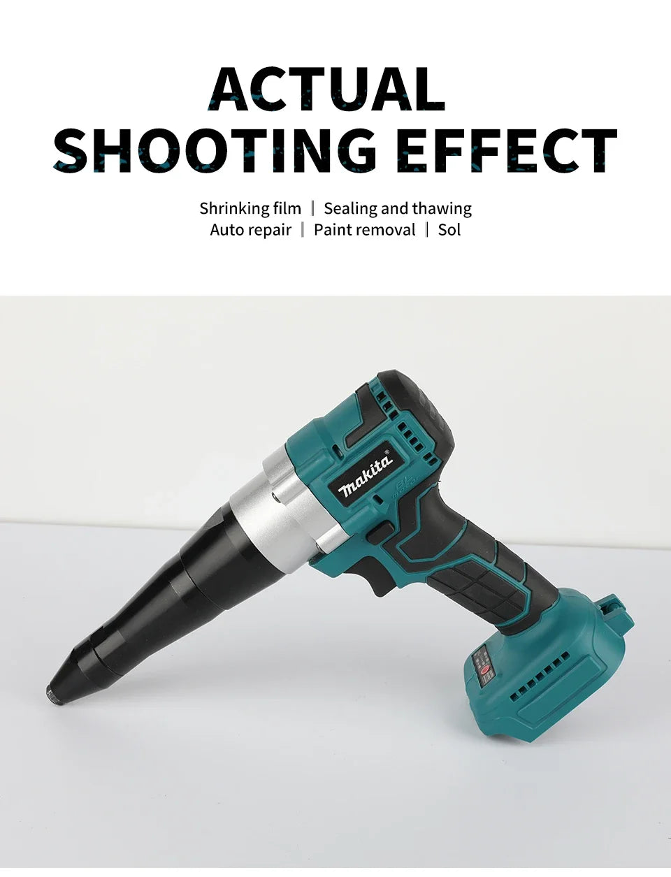Cordless Electric Rivet Gun with Brushless Motor and LED Light