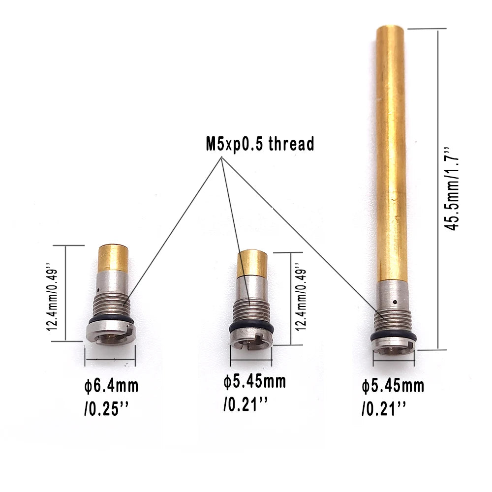 KWA-gasinletventil, 5.45 mm, 6.4 mm eller lang