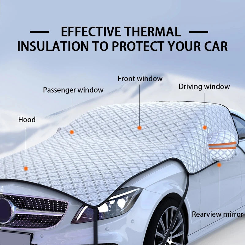 SEAMETAL Winter Car Windshield Snow Cover Full Wrapped Windscreen Snow Shield Anti Frost Car Cover Universal for Suv Sedan