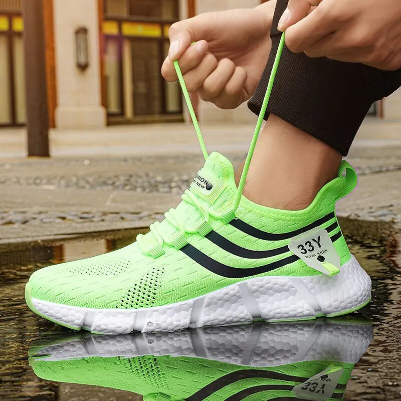 Mesh veterschoenen voor heren