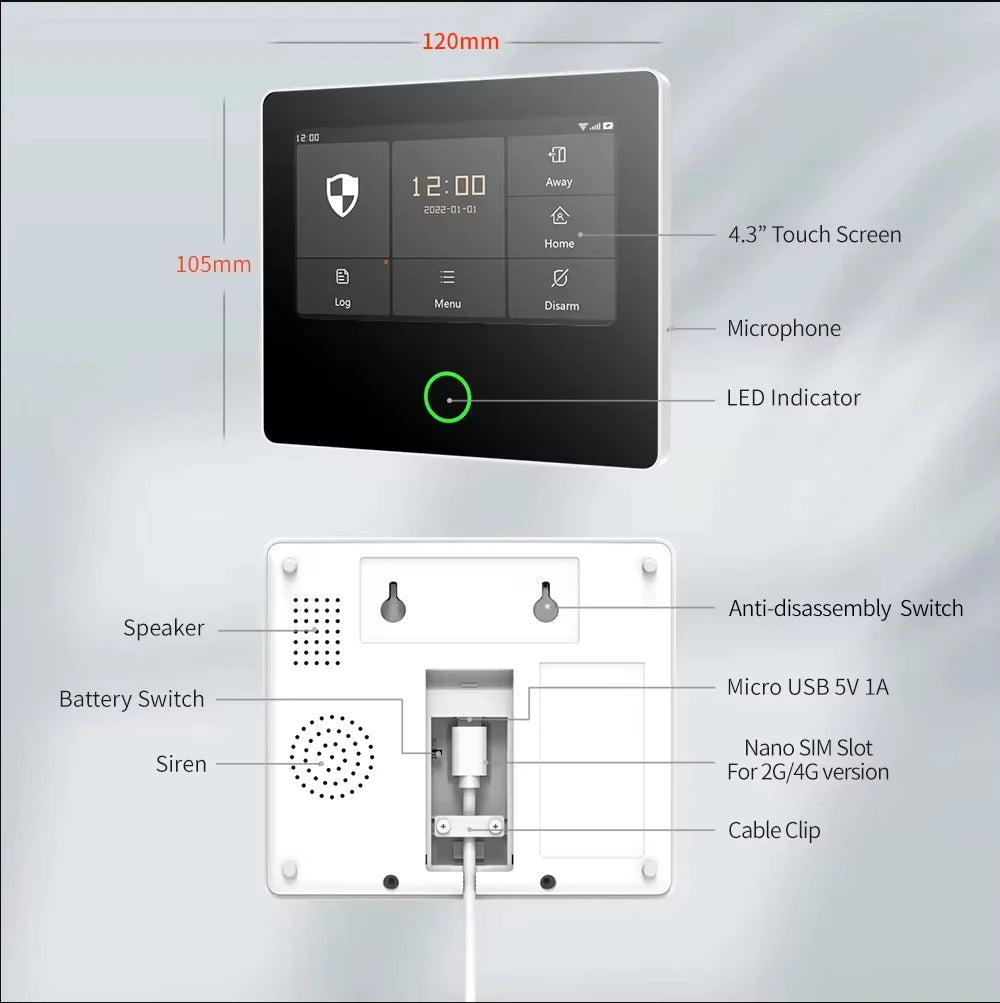 Staniot 4G Smart Home Alarm System WiFi Tuya Wireless Home Security Protection Kit With Door Window Motion Sensor Anti-Theft Alarm System