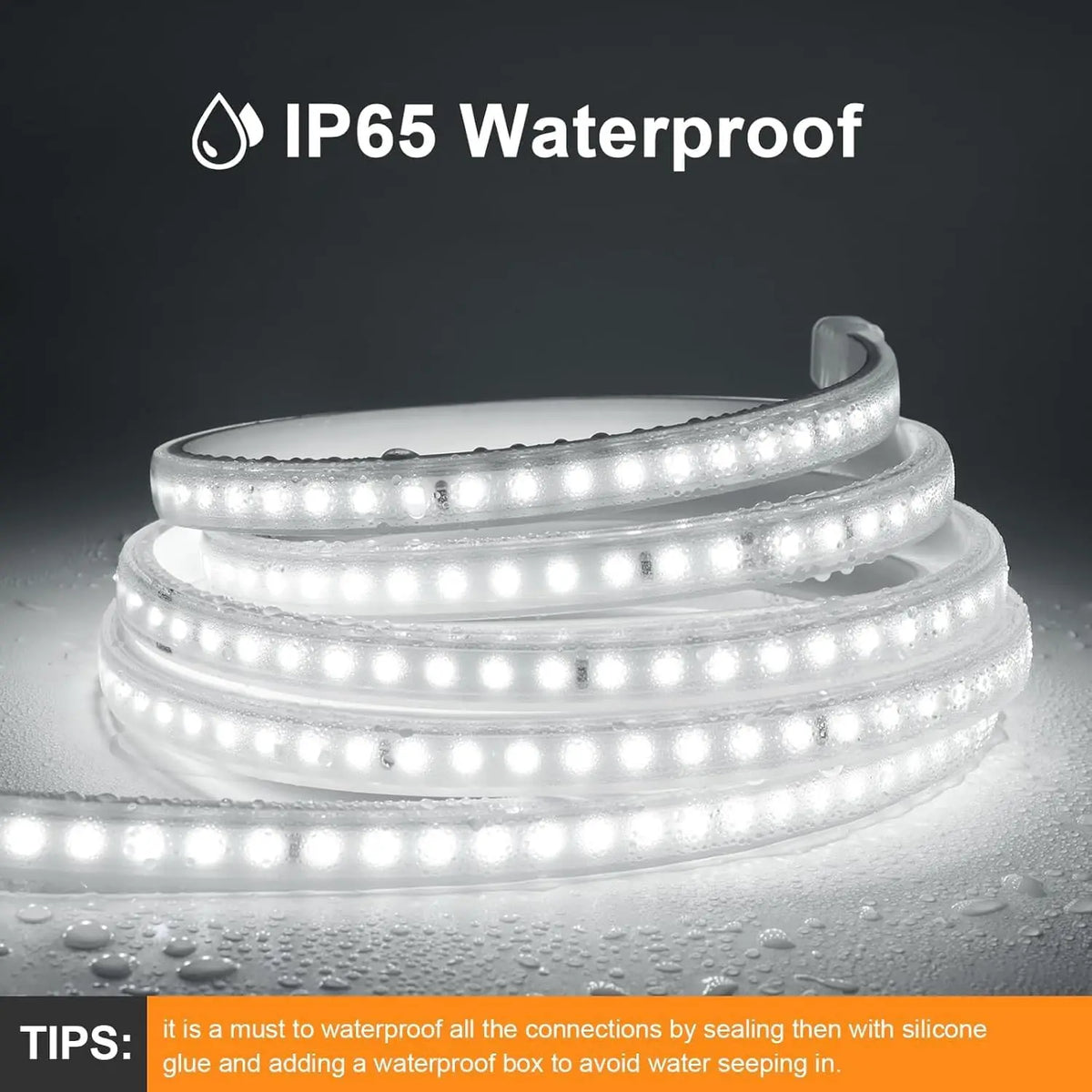 Bel svetlobni trak LED 220–240 V z vtičem EU