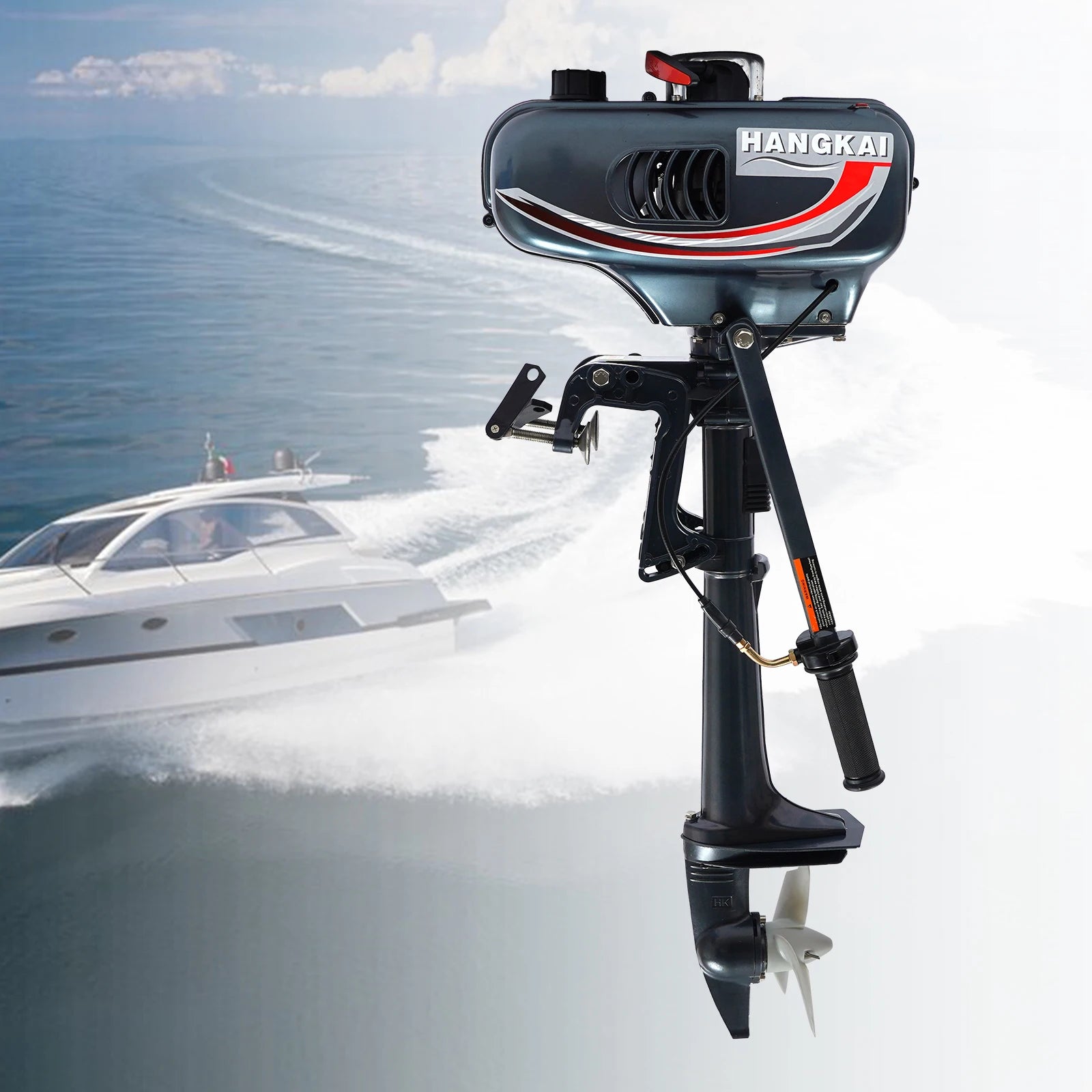 3.5HP Gasoline Outboard Motor with Manual Tilt and Anti-Vortex Plate
