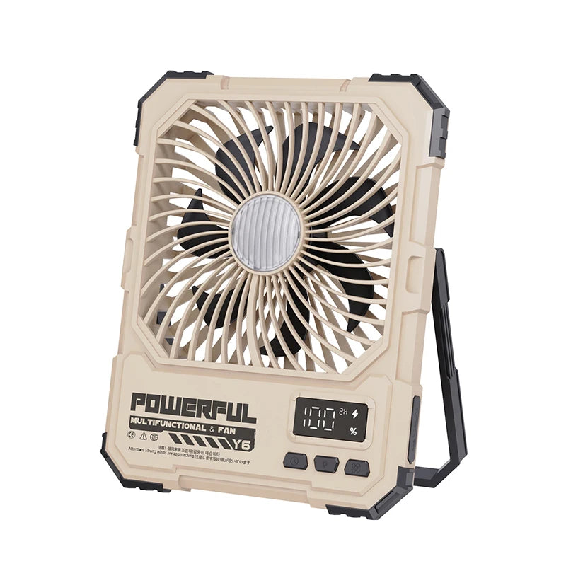 Camping Fan 20000mAh USB Rechargeable Wireless Tent Ceiling Fan Portable Hanging Camping Fan with Night Light and Remote Control