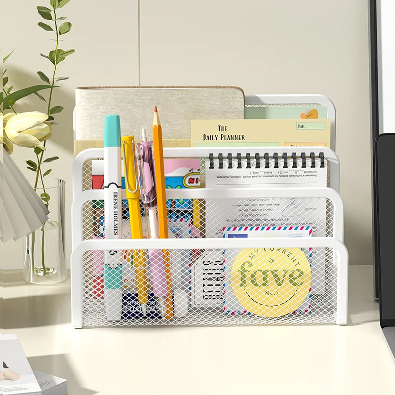 Metal Mesh Desktop Mail Organiser