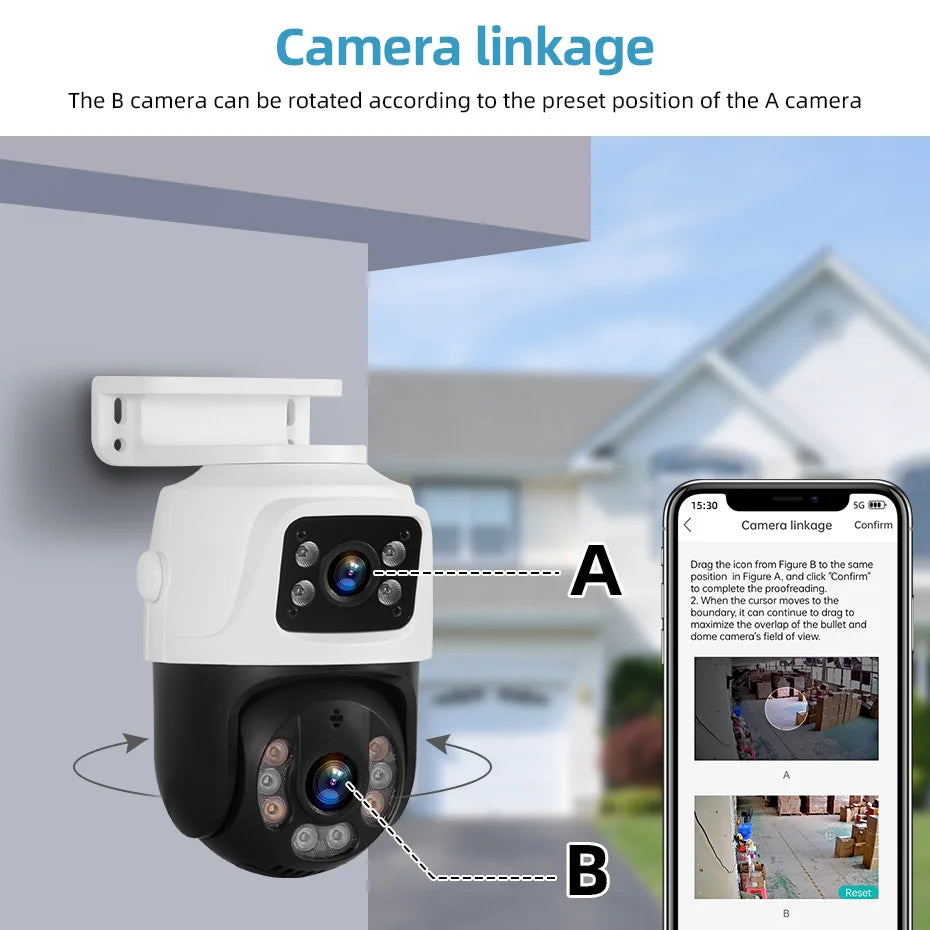 Outdoor 6MP PTZ PoE IP Camera with Human Detection