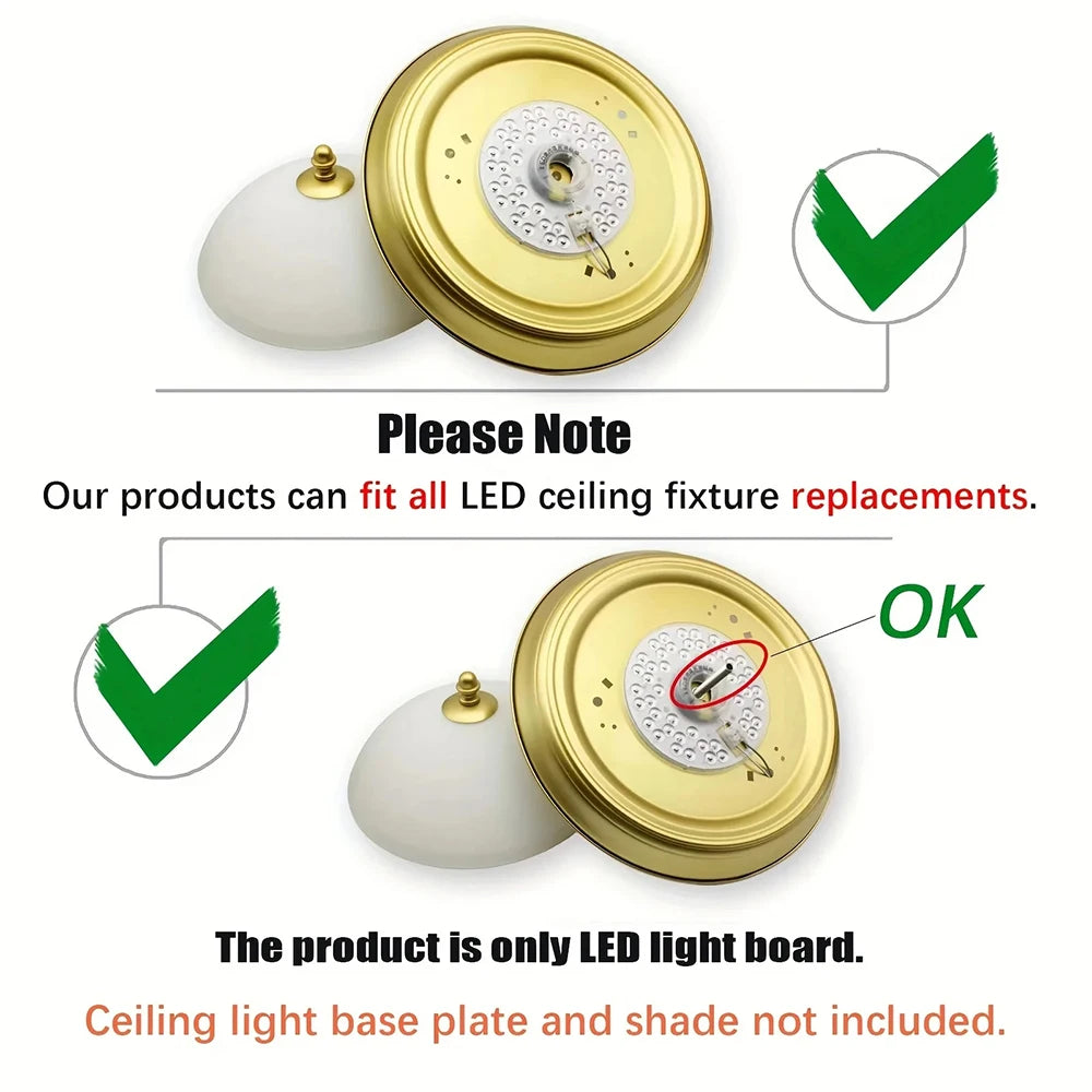 Módulo de substituição para luz de teto LED redonda