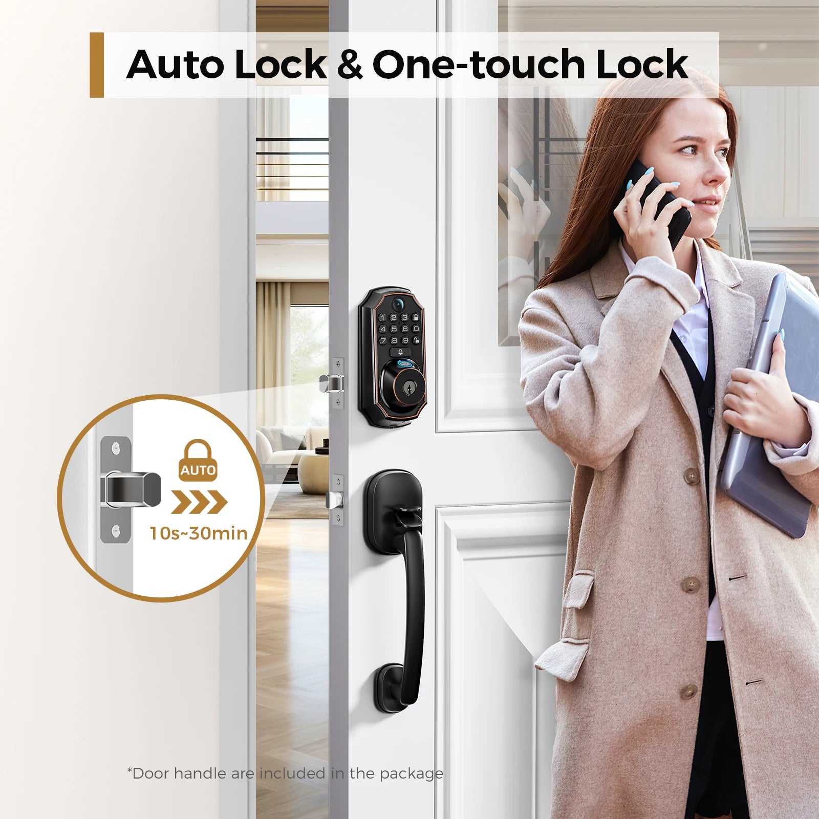 ARPHA Smart Lock D289H Keyless Door Lock with Camera