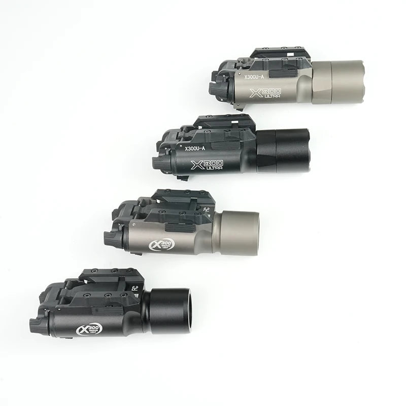 US Warehouse Metal SF X300 X300U Ultra Pistol Scout Light Tactical Rifle Airsoft Hunting Flashlight for 20mm Rail