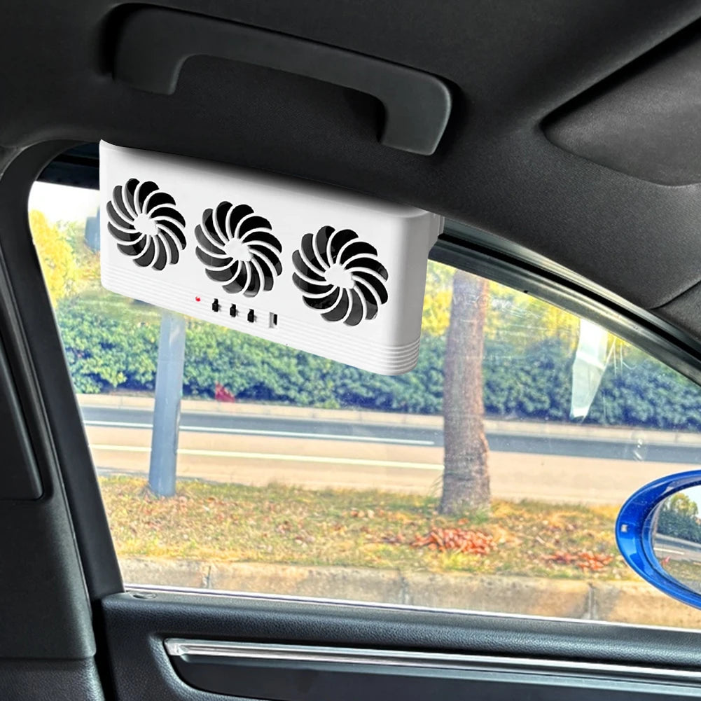Solar Powered Car Exhaust Fan for Fresh Air and Cooling