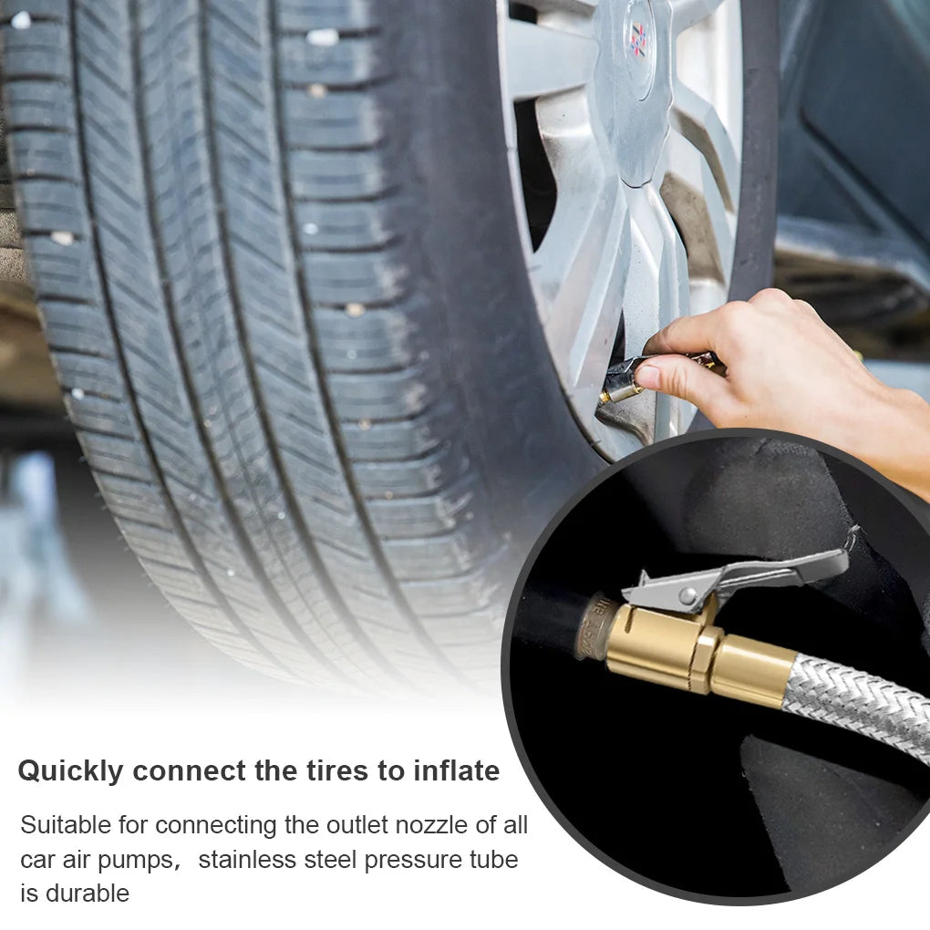 Tyre Valve Extension Hose with Locking Chuck
