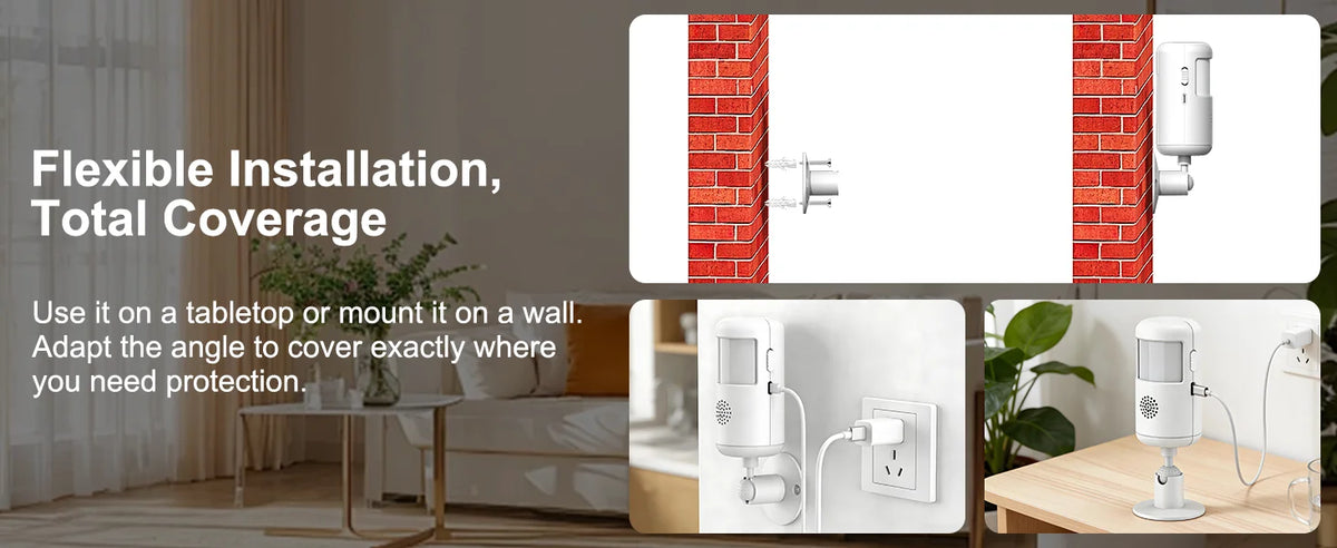 WiFi Infrared Detector DC 5V Tuya Smart Life 4 Alarm Modes PIR Motion Sensor Work With Alexa Google Home Alarm System