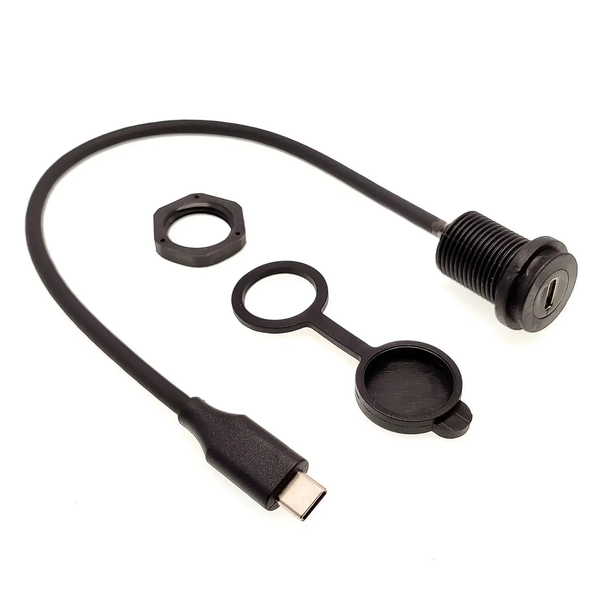 Waterdichte USB-C-verlengkabel, 10 Gbps, 30/50 cm