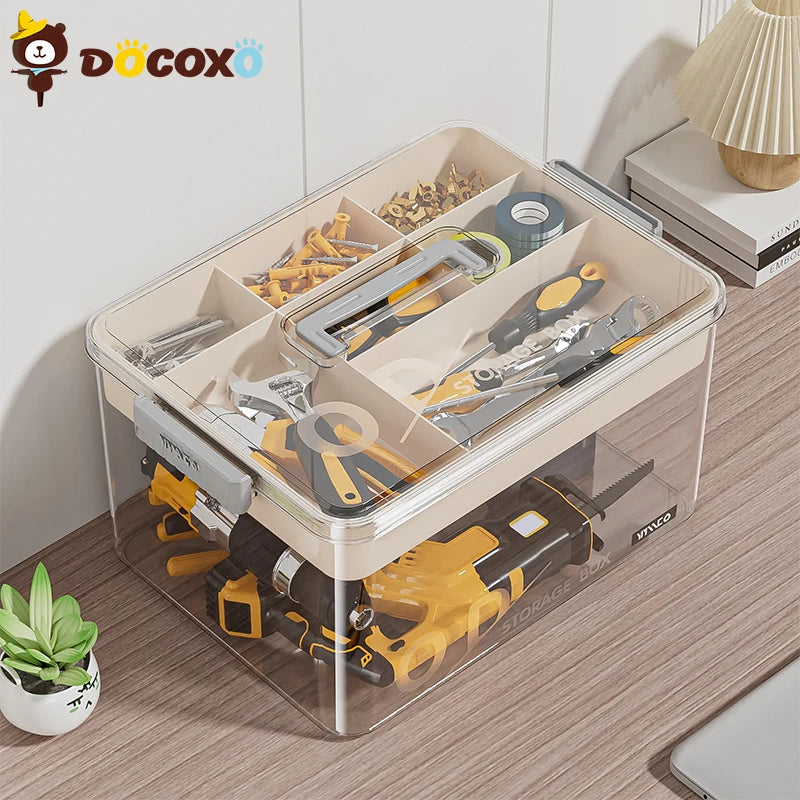 Divided Tool and Hardware Storage Case