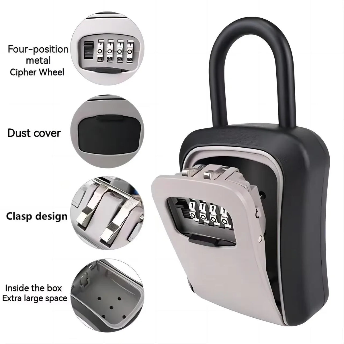 Four-Digit Hanging Key Storage Lockbox
