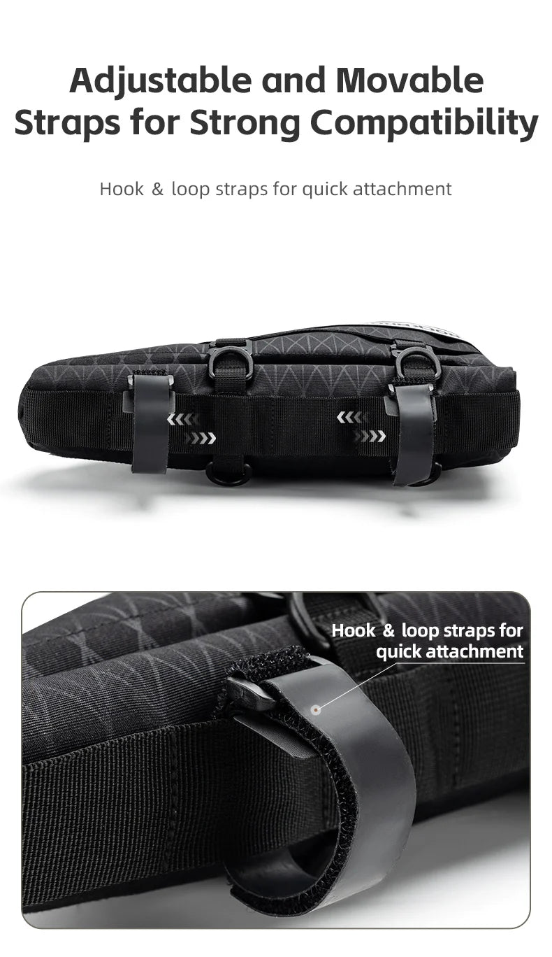 Waterproof Bicycle Triangle Bag 2-in-1 Detachable Bike Storage Pack