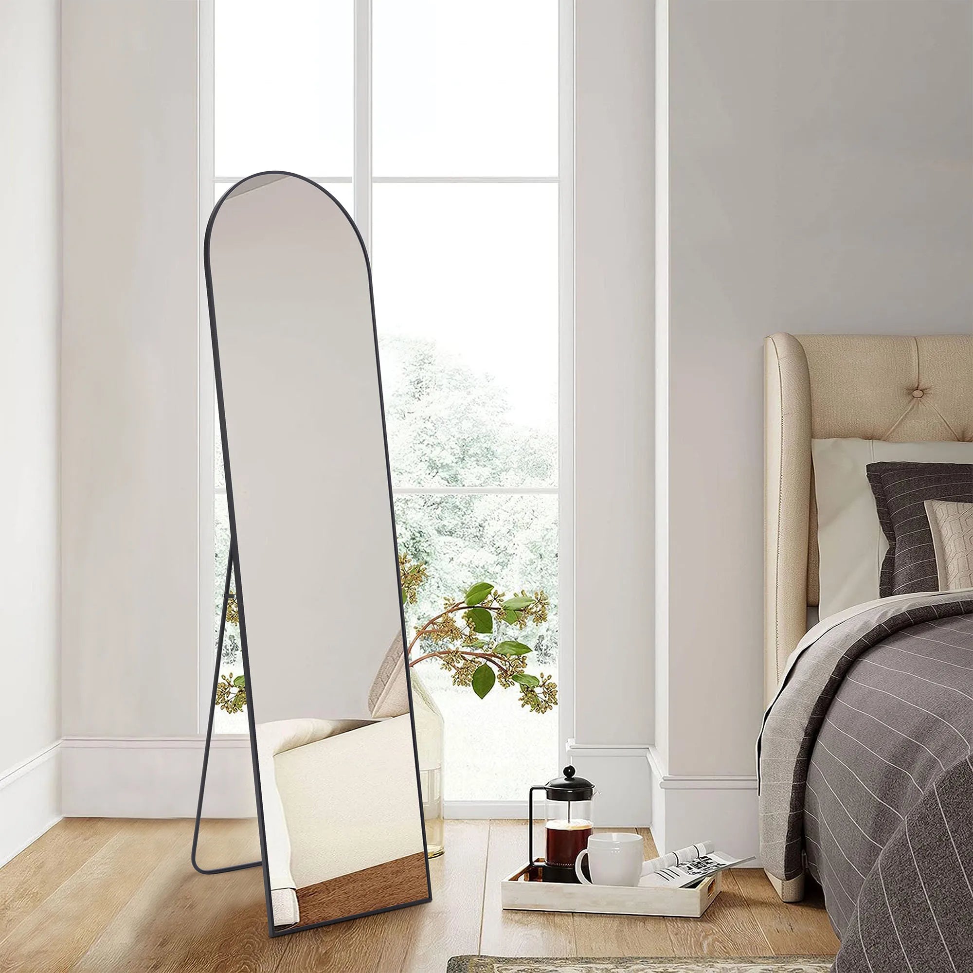 JHK Full Body Wall Mirror with Aluminum Alloy Frame