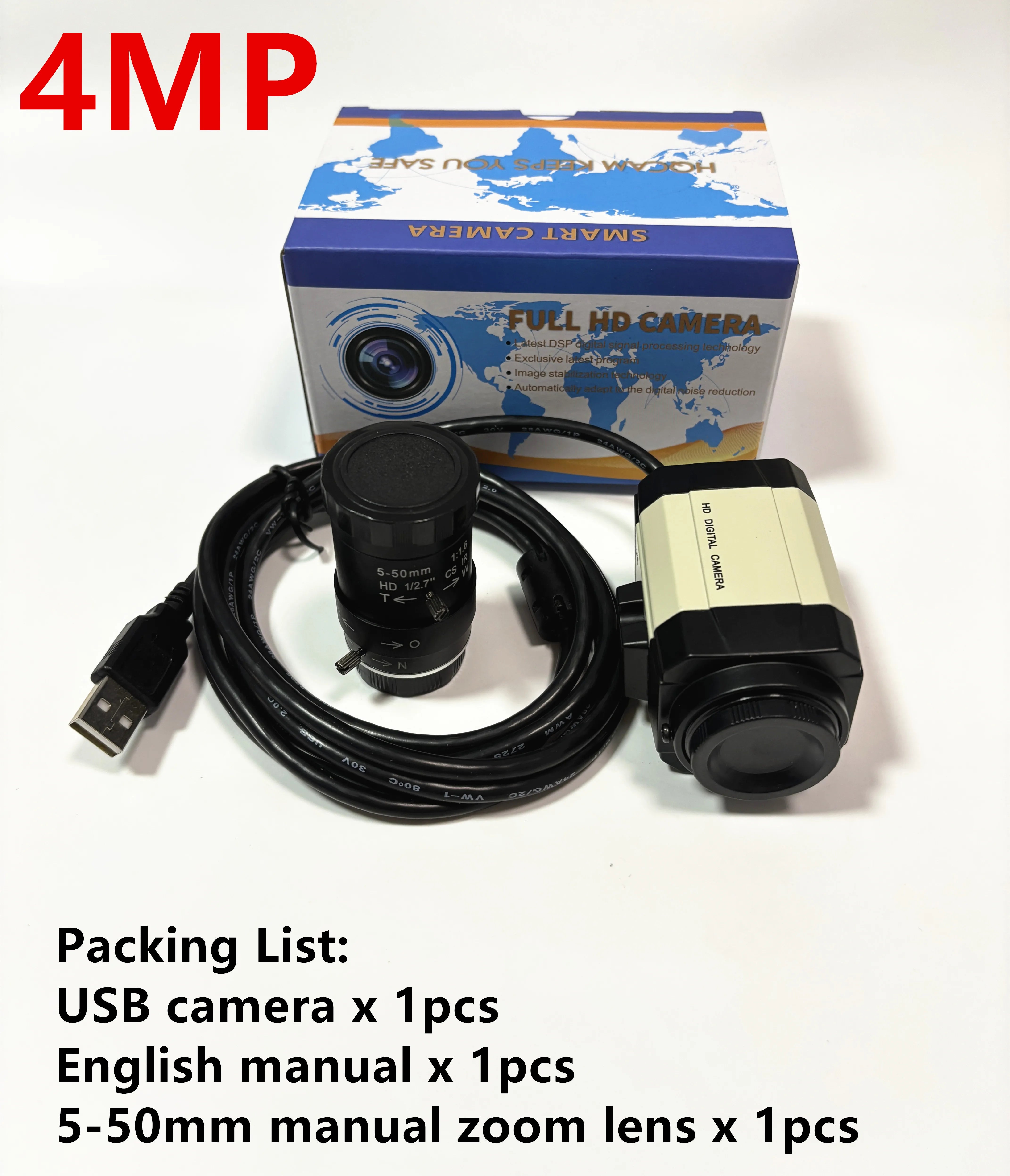 8MP UVC USB Webcam with 5-50mm Optical Zoom Lens