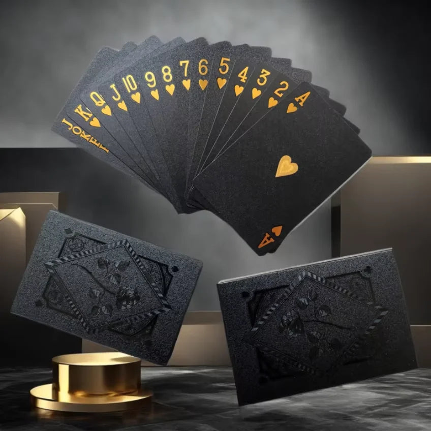 Black Gold Playing Cards – Waterproof Luxury Deck for Game Nights