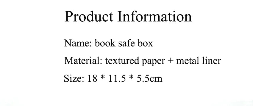 Hidden Book Safe Box with Lock for Cash, Keys & Valuables