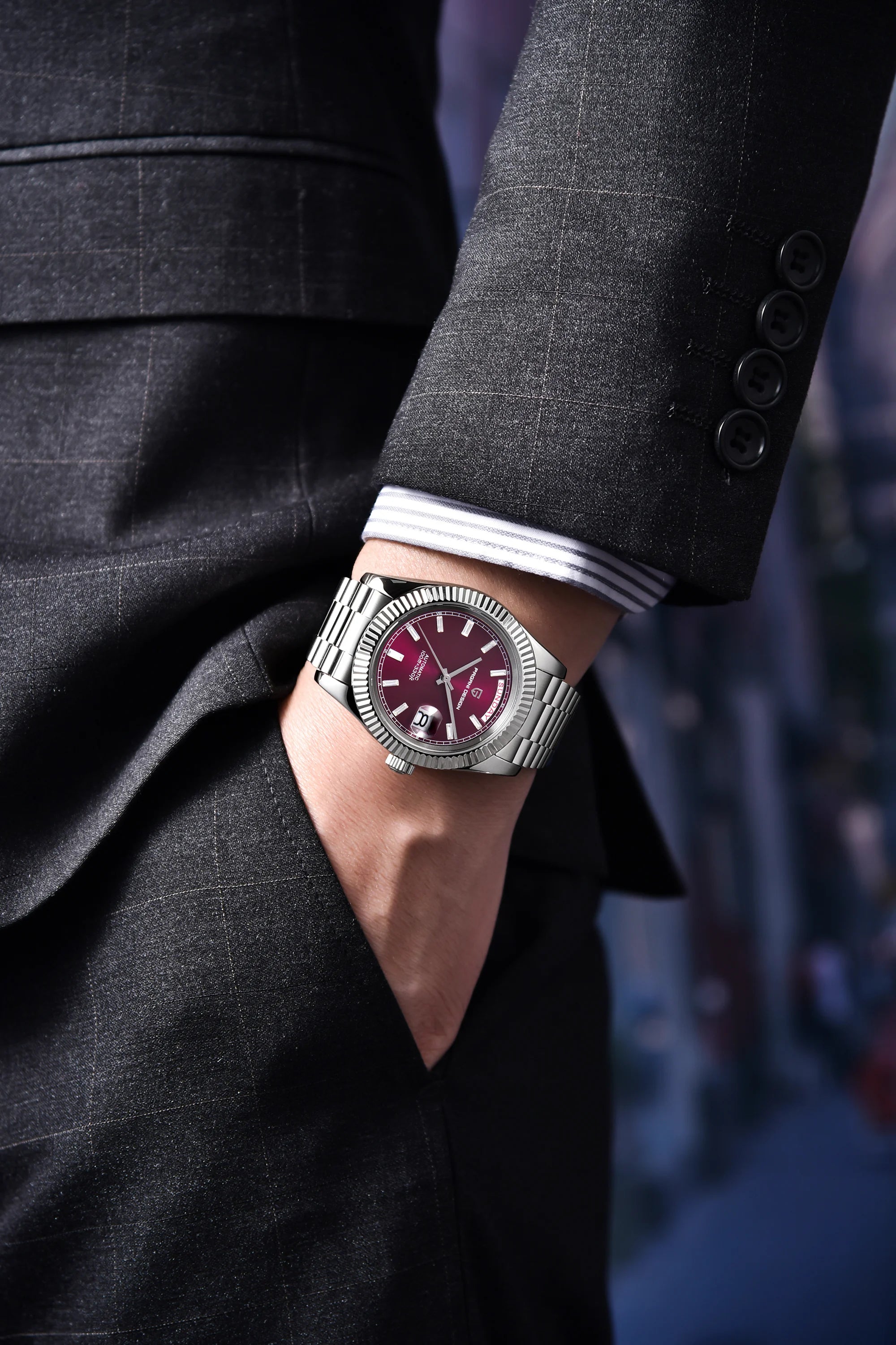 Pagani Design Automatic Gold Watch 40MM Sapphire Steel Waterproof