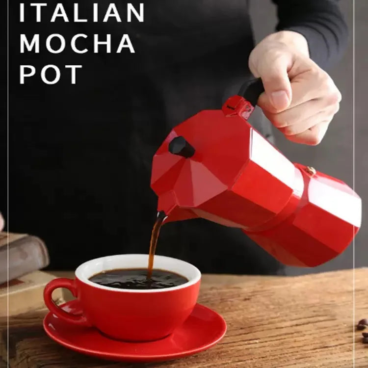Stovetop Moka Pot in 3 or 6 Cup Sizes, Aluminium