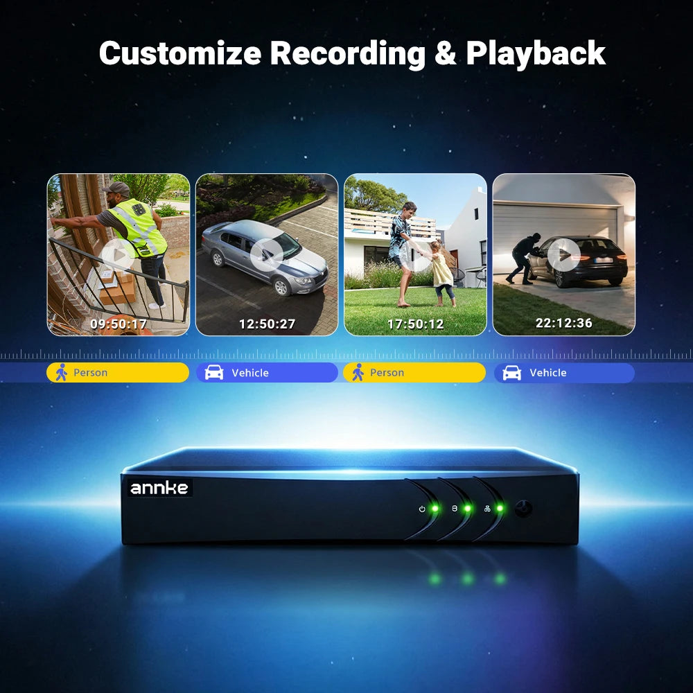 ANNKE 8CH 3K Wired CCTV Security Camera System with Night Vision