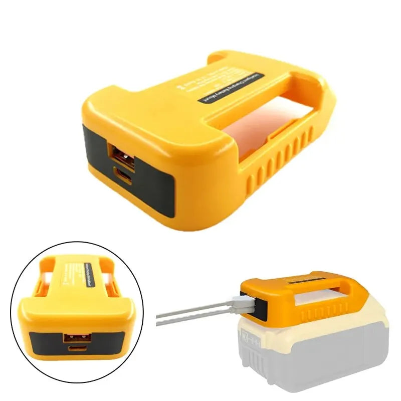 DeWalt 18/20 V-os akkumulátoradapter USB-A- és USB-C-kimenettel
