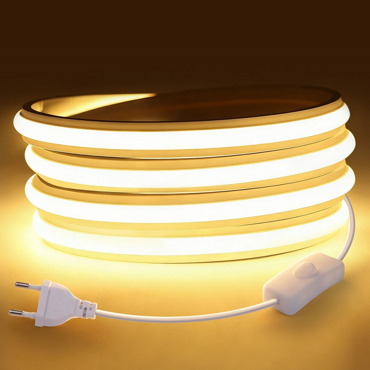 COB LED Strip Light with EU Plug, Cuttable, 1 to 20 m