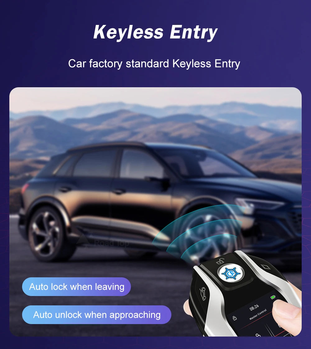 2024 új univerzális LCD okos kulcs APP testreszabott háttérkép BMW LCD KEY kényelmes belépés automatazár
