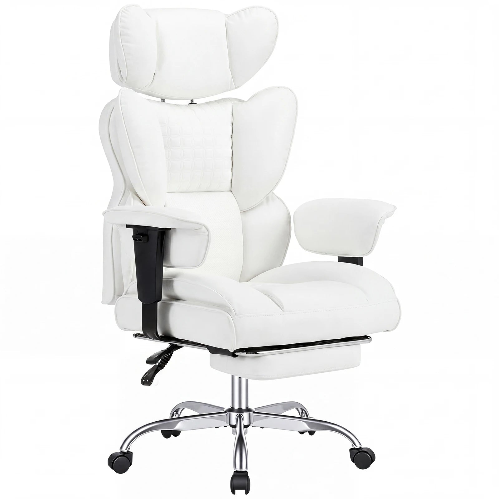 Ergonomic Reclining Office Chair with Footrest & Wide Seat Comfort