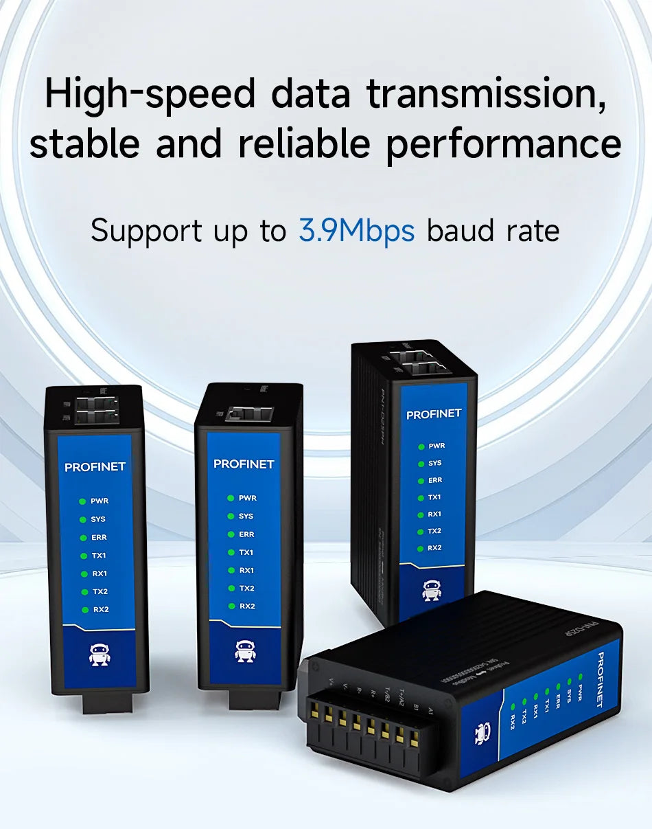 Profinet til Modbus-gateway med modelvalg