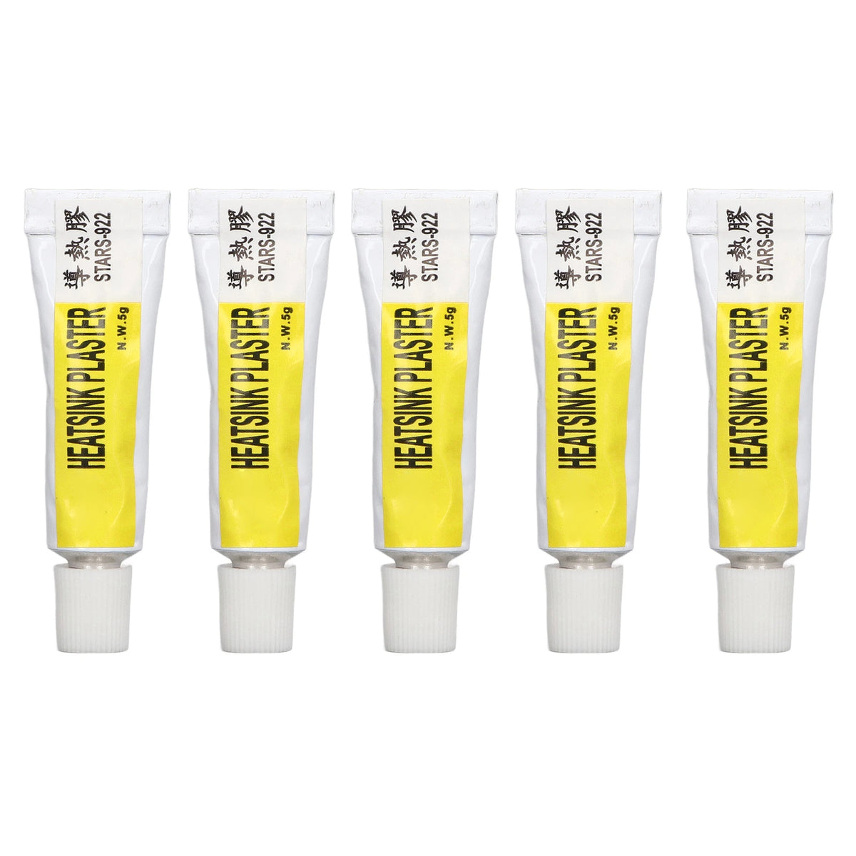 Five 5 g Tubes of Thermal Silicone Adhesive