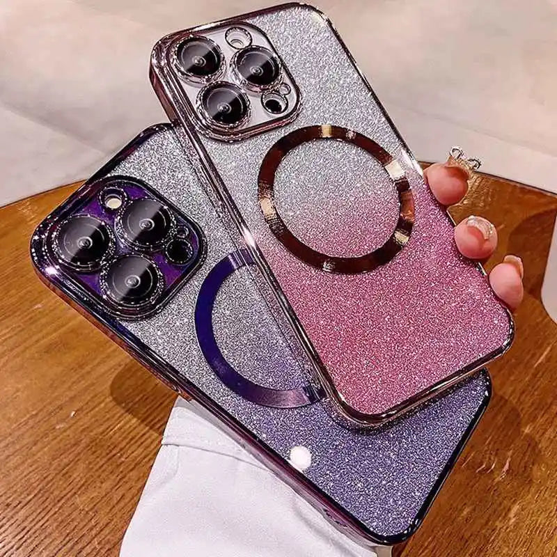 Glitter Plating Magnetic Ring Case for Xiaomi 10T to 15 Series