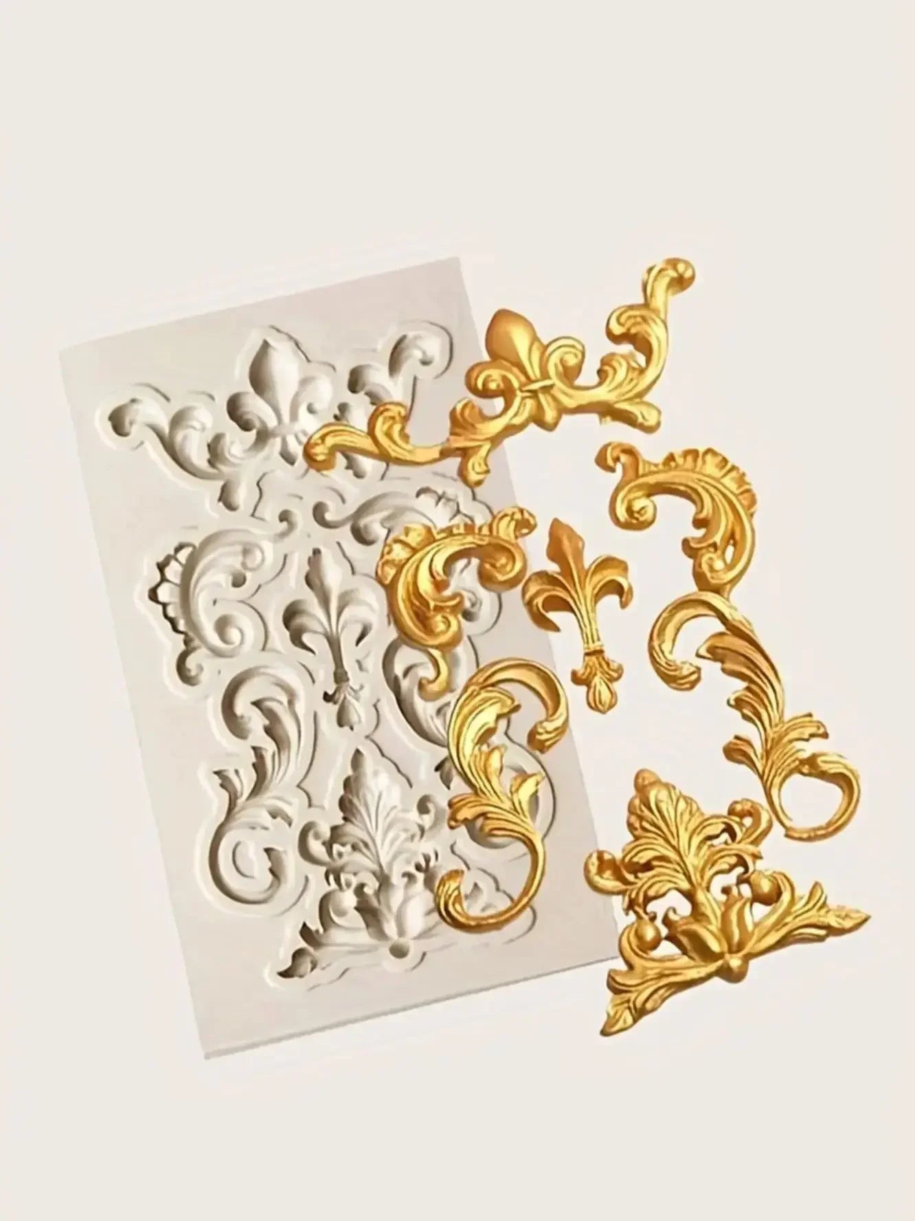 Forma silikonowa z wzorem vintage kwiatów do rękodzieła DIY