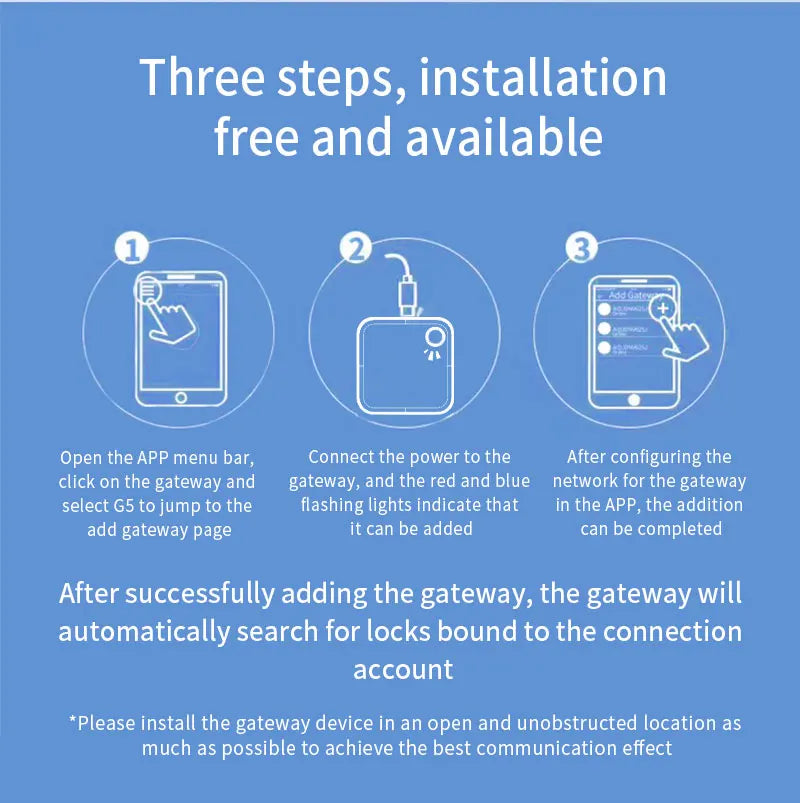 G2 G5 G6 TTlock Gateway Can Connect to 5G WiFi TTLock Or TTHotel APP G5 WiFi Gateway 2.4G&5G WiFi For Remote Control Smart Lock