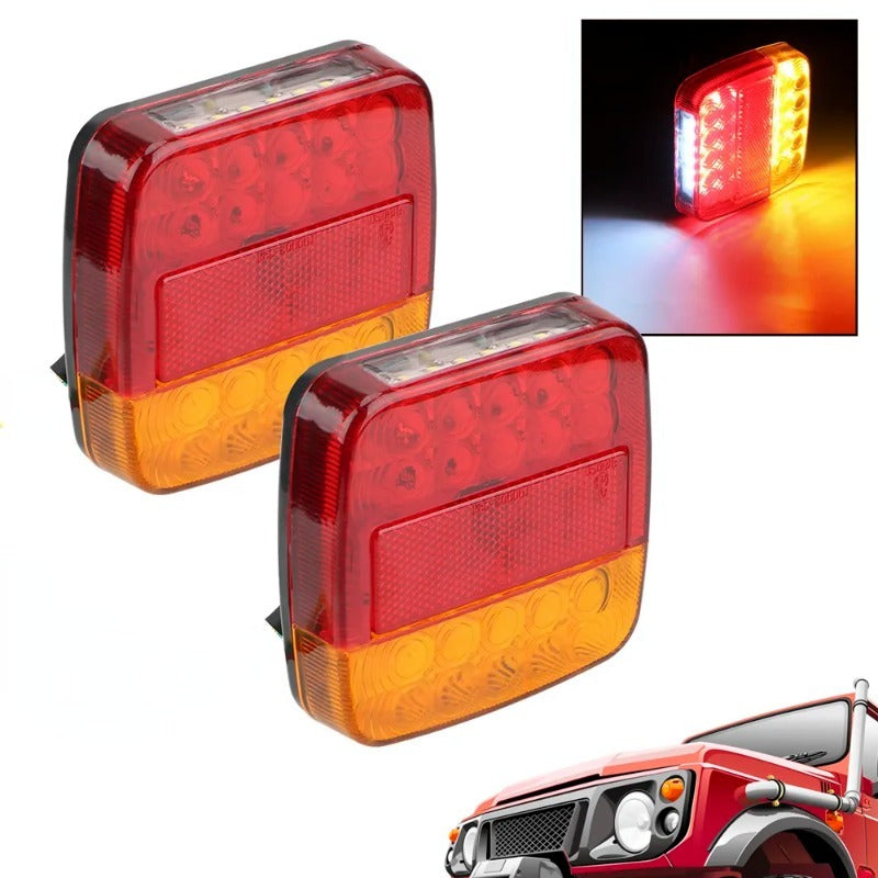 12V Taillight Turn Signal Indicator 26 LED Tail Light Car Number Plate Light Rear Reverse Brake Stop Lamp Trailer Truck Caravan 