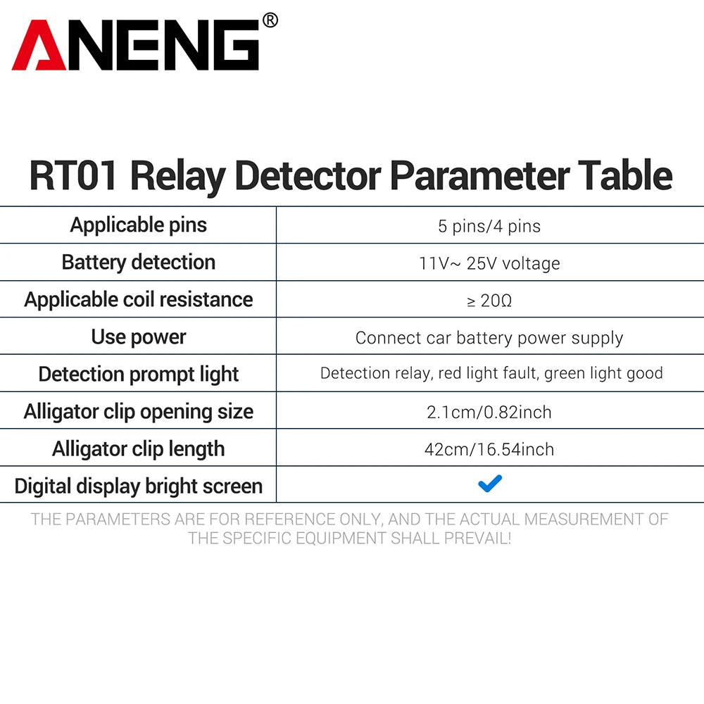 RT01 Automotive Relay Tester with Digital Display