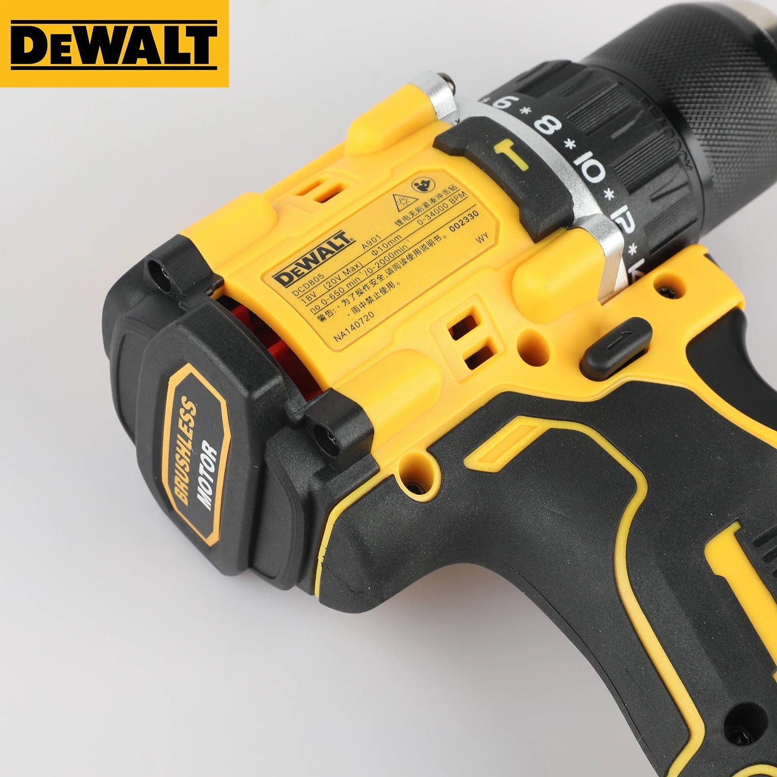 DEWALT Lithium Battery 20V Rechargeable Brushless Compact Electric Screwdriver Hand Drill Impact Drill DCD805 
