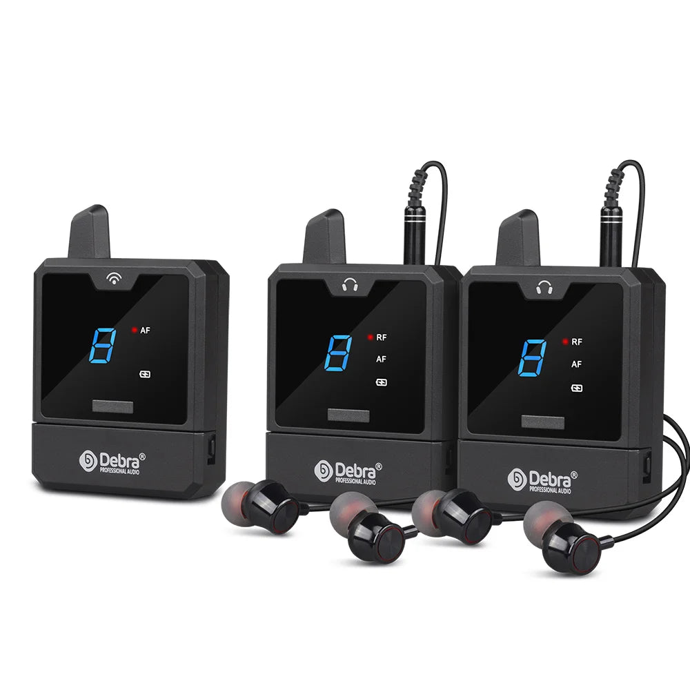 Debra Audio IEM Er-Mini Wireless In-Ear Monitor System Protable Li-on Rechargeable For Audio Professional Stage Monitoring 