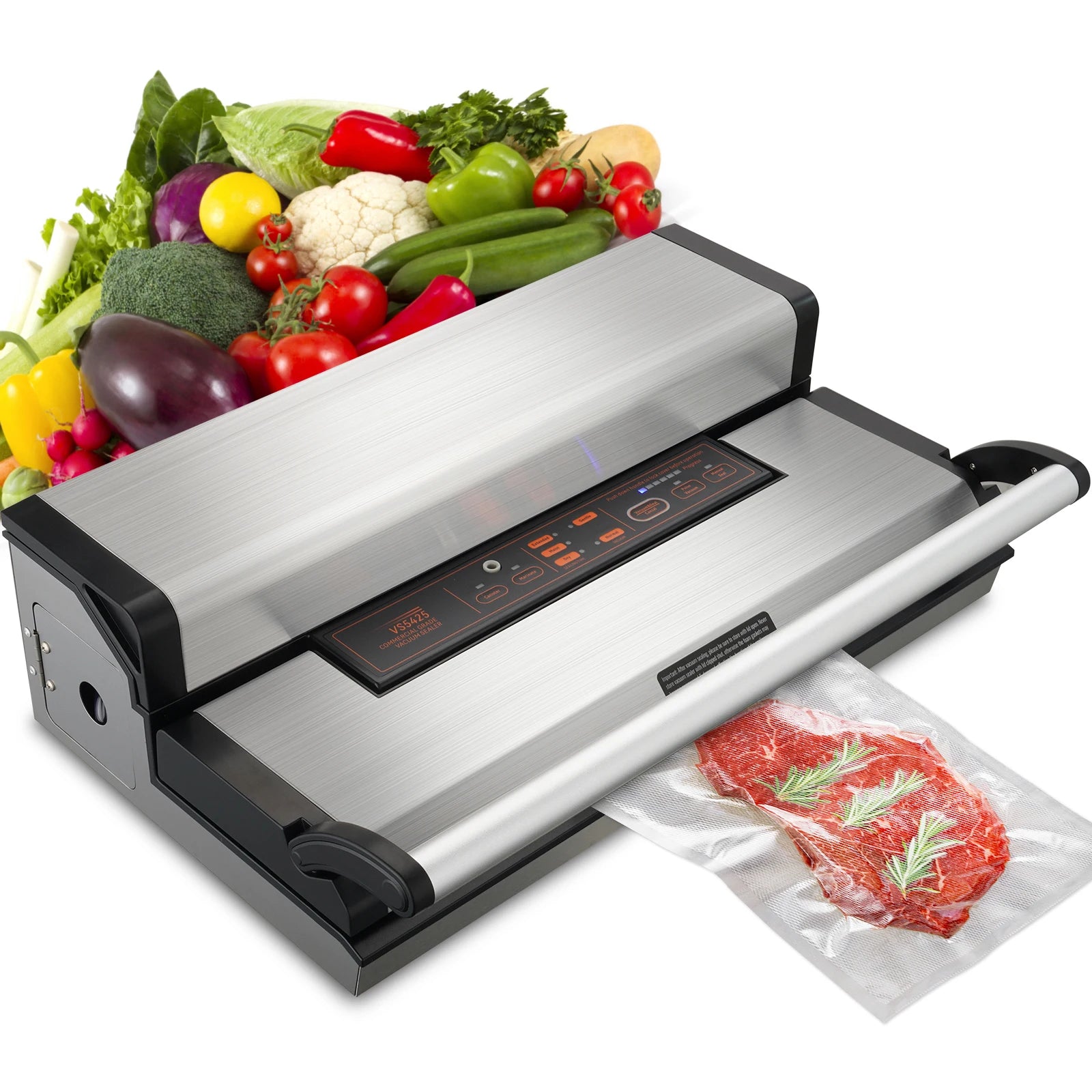 Commercial Vacuum Sealer Machine with Cutter & Bag Storage